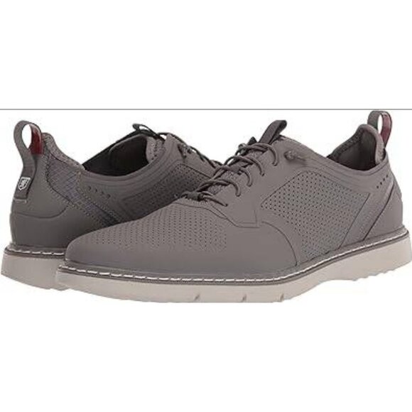 Stacy Adams Mens Synchro Elastic Lace Oxford Shoes Size 9 Gray Leather &amp; Mes - Picture 1 of 7